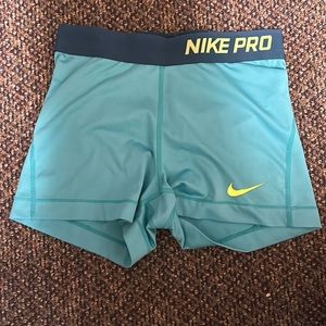 Nike Pro Aqua Blue Spandex.